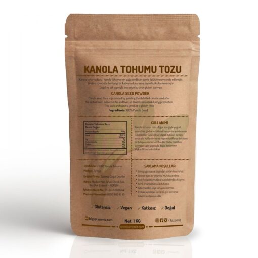 kanola tohumu tozu besin değeri
